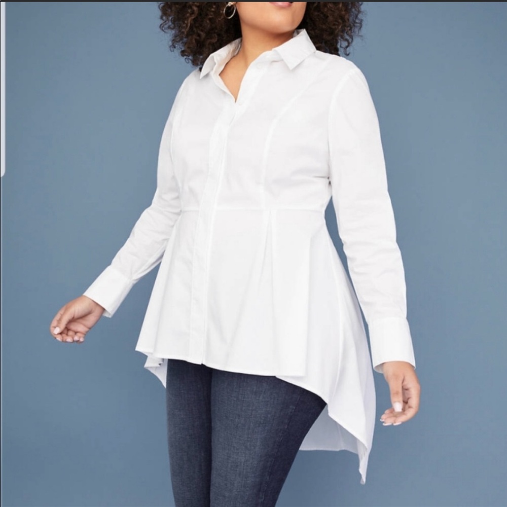 NWT Lane Bryant high-low button down shirt